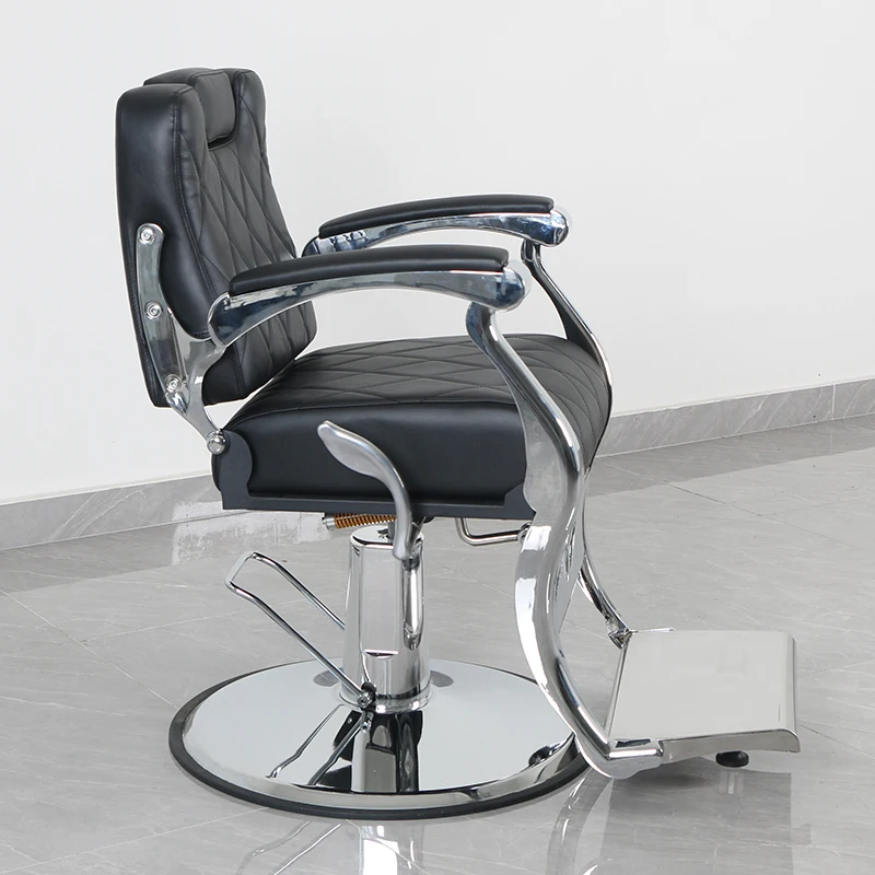 Silla alta De cuero con ajuste De altura, muebles De salón De pedicura, sofá De barbero, trabajo De negocios, plegable, para el cabello, Spa