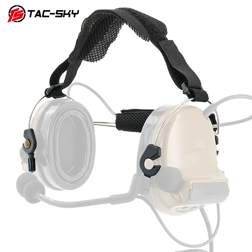 TAC-SKY eletrônico tático ptt fone de ouvido acessórios para comtac ii、 comtac iii、 comtac xpi tiro fones de ouvido caça earmuffs