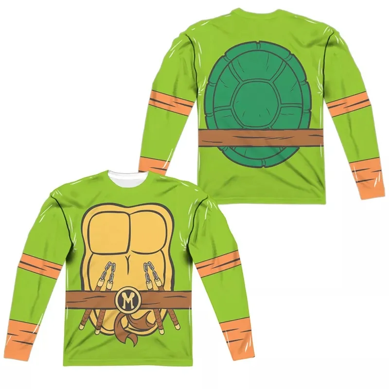 Teenage Mutant Ninja Turtles Four Brothers Role Playing Costume Fashion New Event Party Theme Family Long Sleeve T-shirt