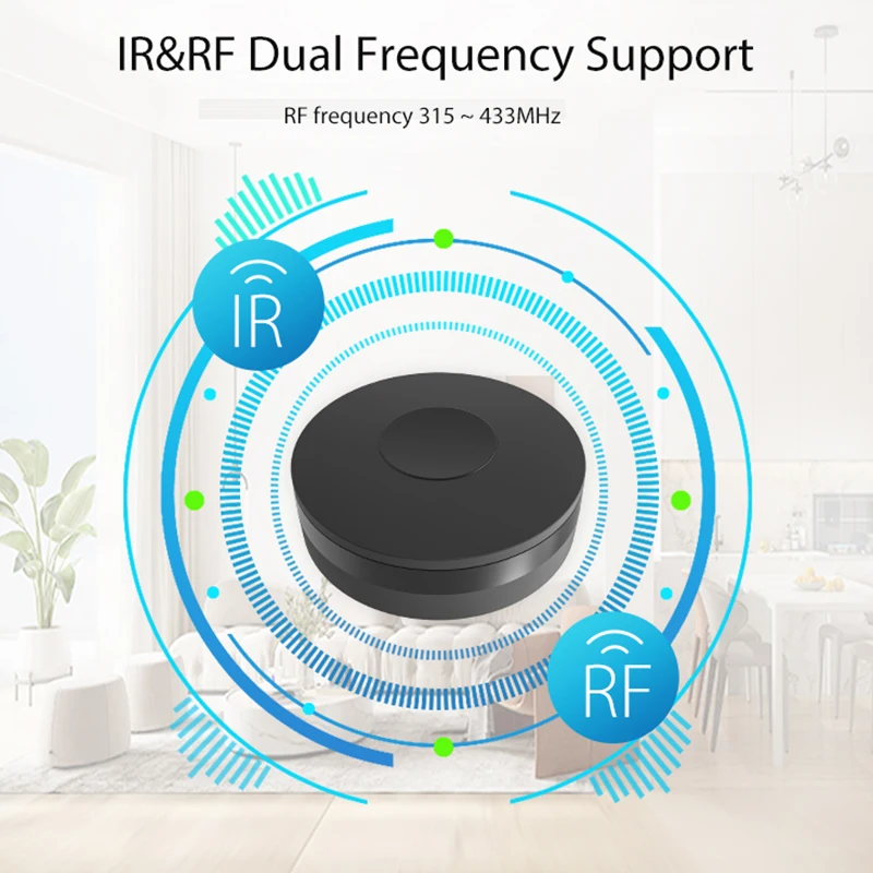 1/2 шт. пульт дистанционного управления Tuya WiFi IR RF 315/433 МГц Универсальный для всех кондиционеров ТВ Поддержка Alexa голосовой помощник