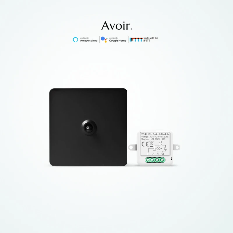 

Avoir Alexa Black Stainless Steel Panel Tuya Smart Accesorios Toggle Switches Vintage Zigbee Switches Round Brass Lever Switch