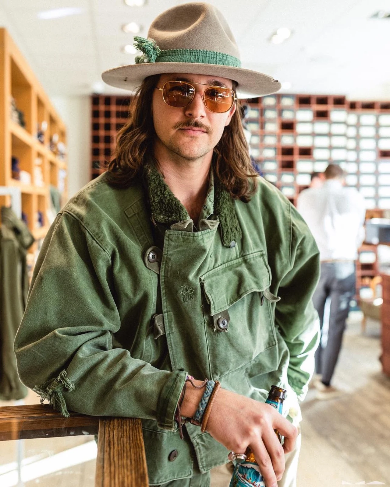

Maden Pure Cotton Military Green Jacket Men's Fashion Workwear American Motorcycle Style Loose Fit Spring Autumn Outerwear