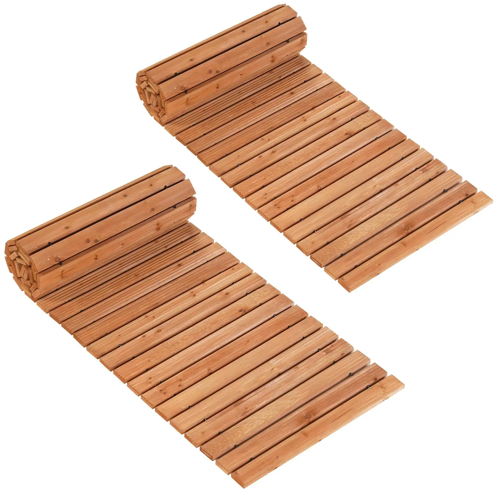 8 FT Wooden Garden Pathway 2PCS, 21.5