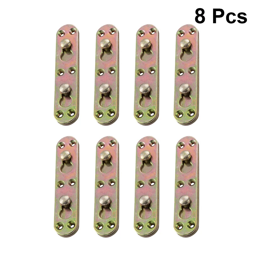 8 قطعة تركيبات السكك الحديدية للسرير معدنية متينة مقاومة للصدأ إطار بين قوسين تجميع سريع لإطارات السرير الألواح الأمامية وألواح القدم والأثاث