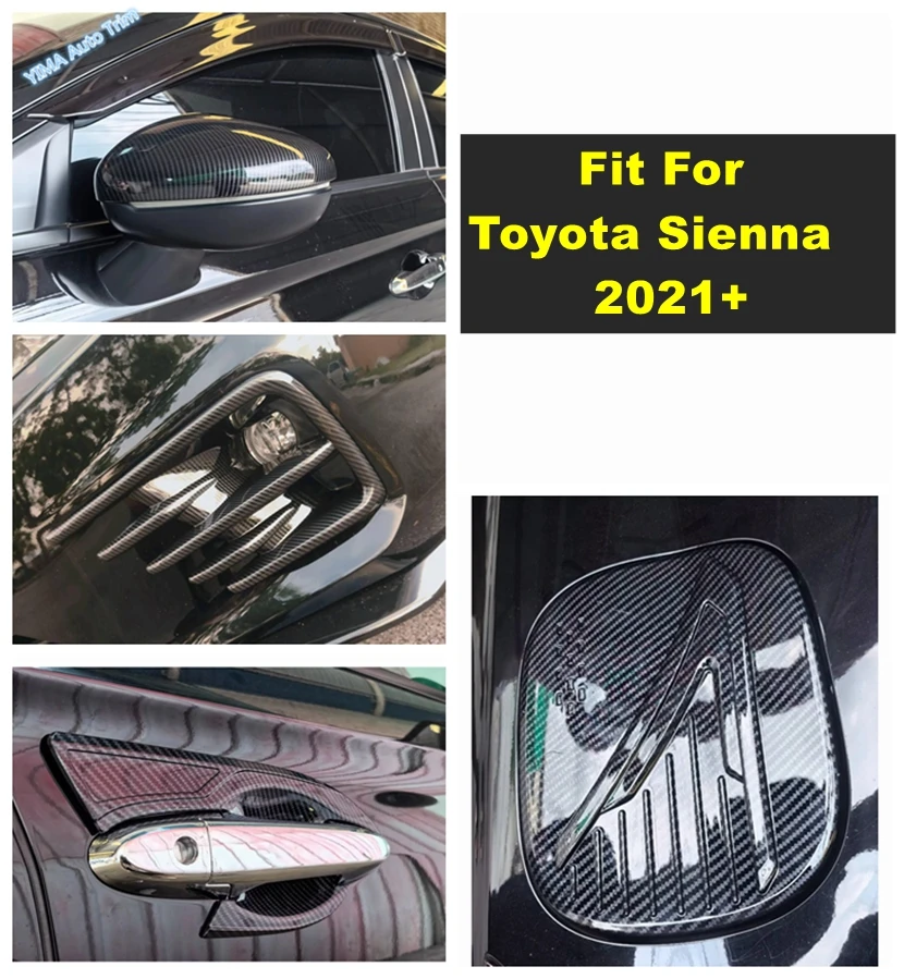 

ABS Car Door Bowl / Front Fog Lamp / Fuel Tank / Rearview Mirror Cover Trim Carbon Fiber Accessories For Honda City 2019 - 2024