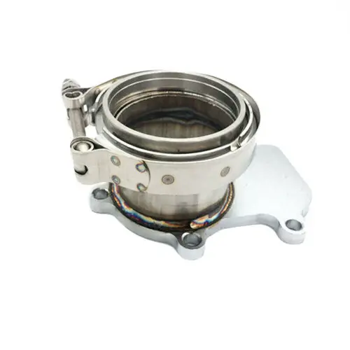 터보 다운파이프 플랜지 to 3 인치 V 밴드 어댑터, M8 스루 홀, 커민스 홀셋 WH1C HX35 HX35W HX40 터보차저