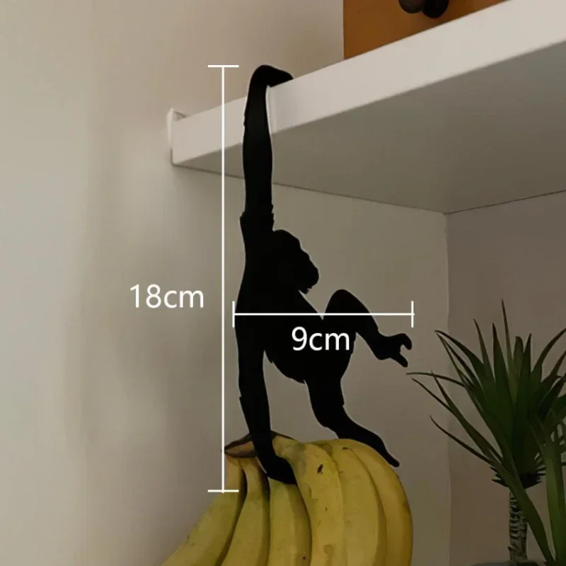 

Kitchen Wall Door Metal Hook Key Hanger Cat Tail Monkey Shaped Decor Holder Clothes Storage Rack Seamless Hook Tool Accessories