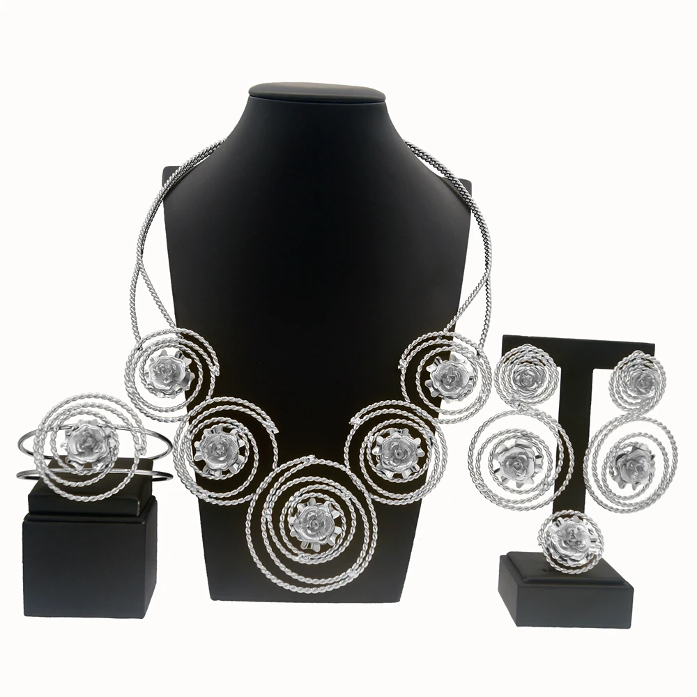 Yulaili Gold-plated Custom Jewelry Set Vintage Fashion Unique Design Nigerian Holiday Gift Necklace Affordable Women's Jewelry