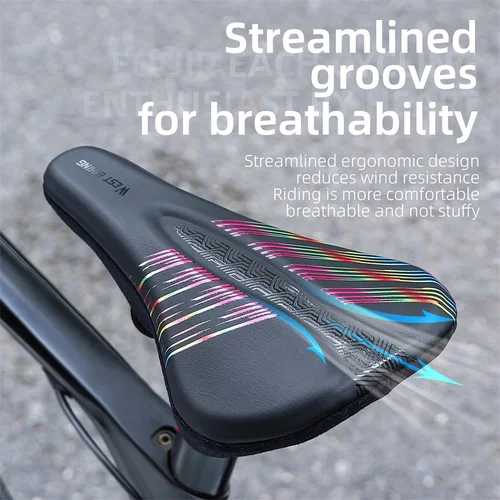 Imagen 2 del producto WEST BIKING-funda antideslizante para SILLÍN de bicicleta, cubierta de Gel resistente al desgaste, impermeable, cómoda, para bicicleta de carretera