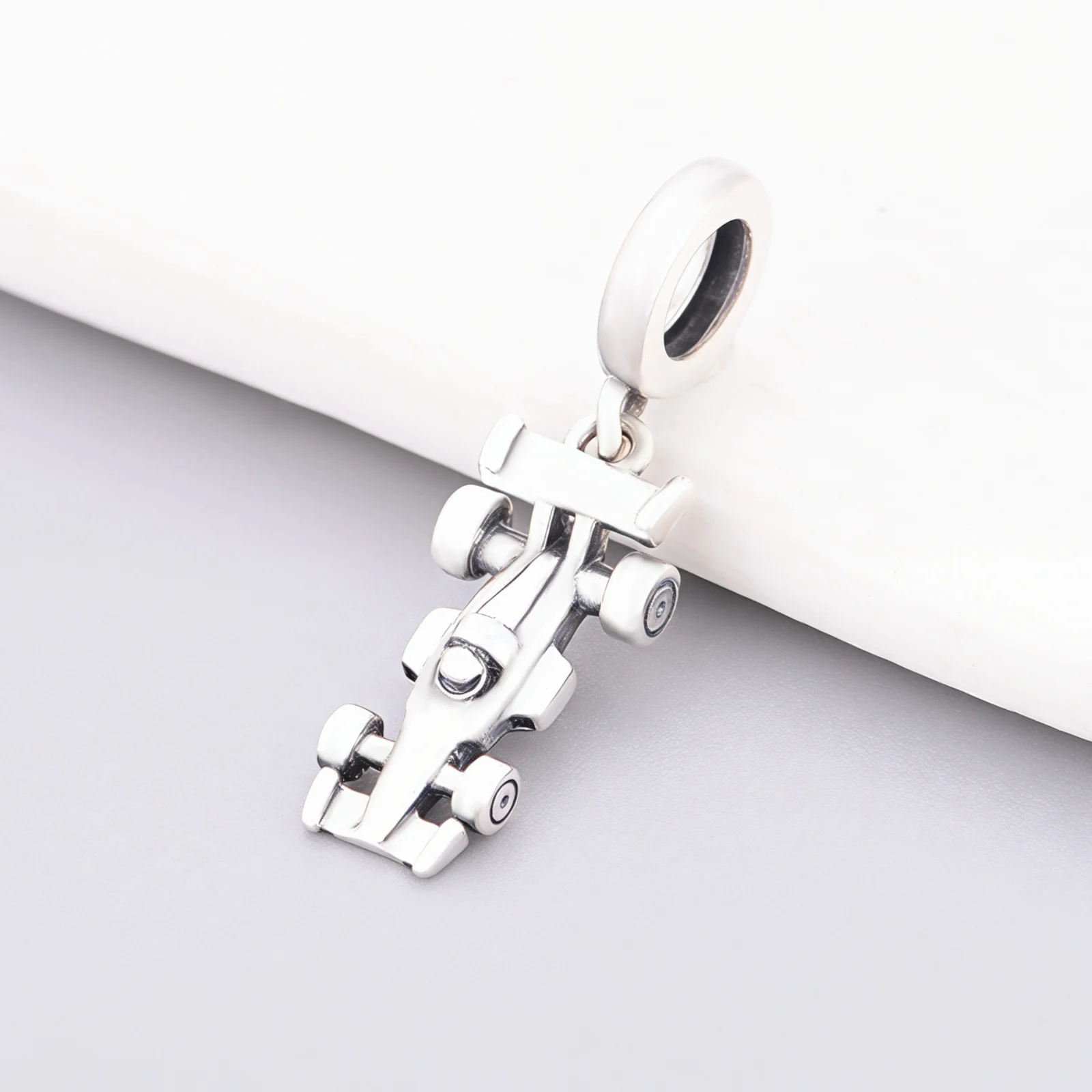 Huoonew Fit Original Pan Charm Bracelet 925 Sterling Silver F1 Race Car With Driver Helmet Bead For Making Women Berloque New