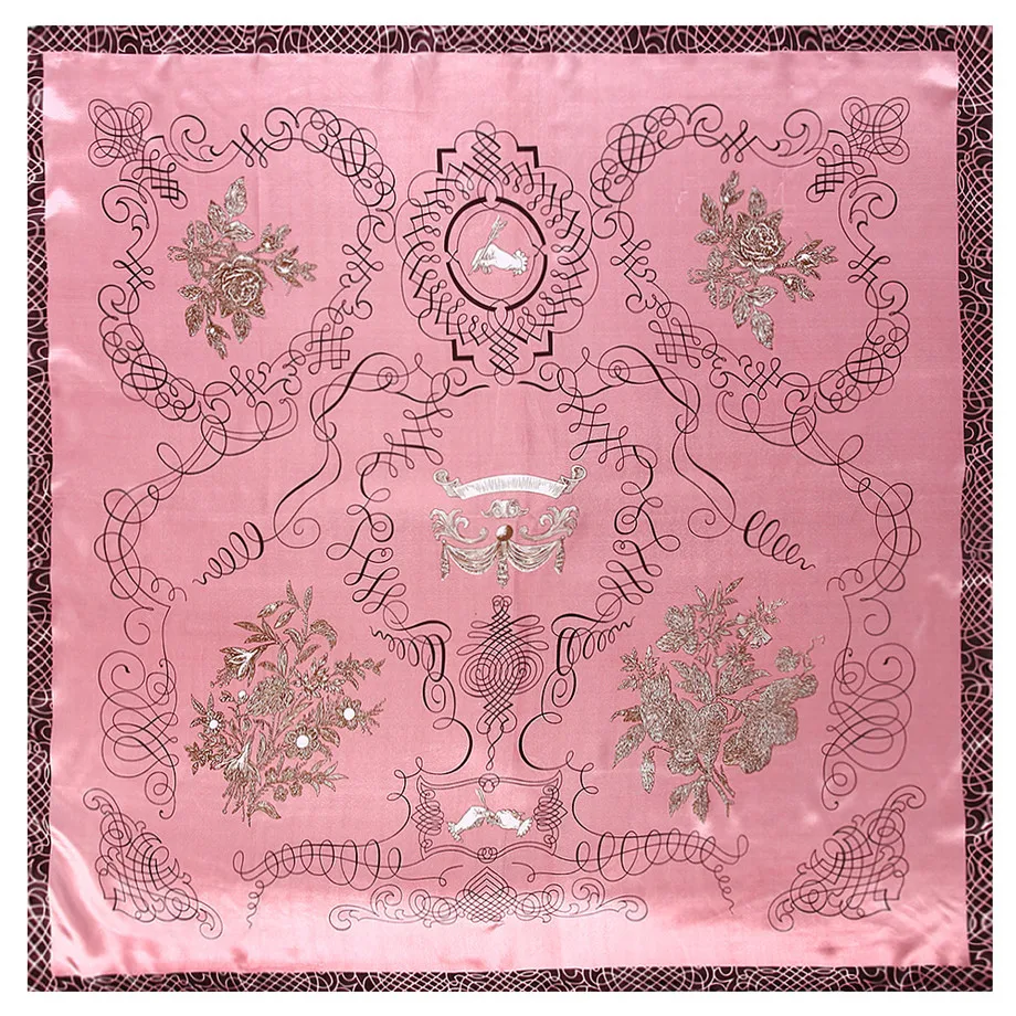 New Rich Tree Brand Winter Silk Scarf Women Neckerchief Female Kerchief Fashion Bandanna Scarves Handkerchief For Ladies