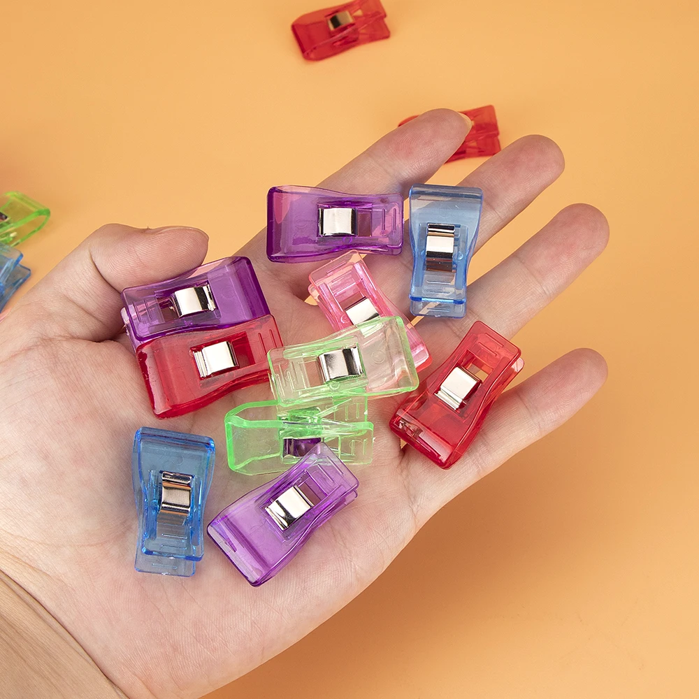 

50pcs Sewing Clips Colorful Clips Multipurpose Plastic Craft Crocheting Knitting Safety Clothing Clips Color Binding Clips Paper