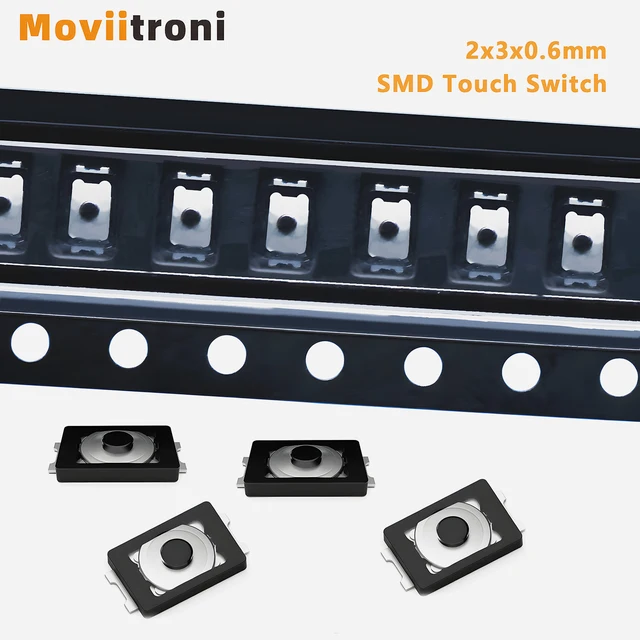 10/50/100/200szt 2x3x0.6mm Mikroprzełączniki U Dotykowy przełącznik przyciskowy Tact 4 Pin SMD Mini Thin Film Key Light Touch Switch