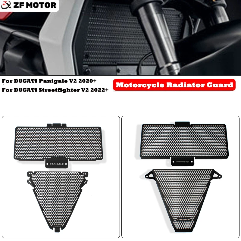 Motorcycle Radiator Guard Engine Cooler Grille Cover Protection For DUCATI PanigaleV2 Streetfighter V2 2020 2022