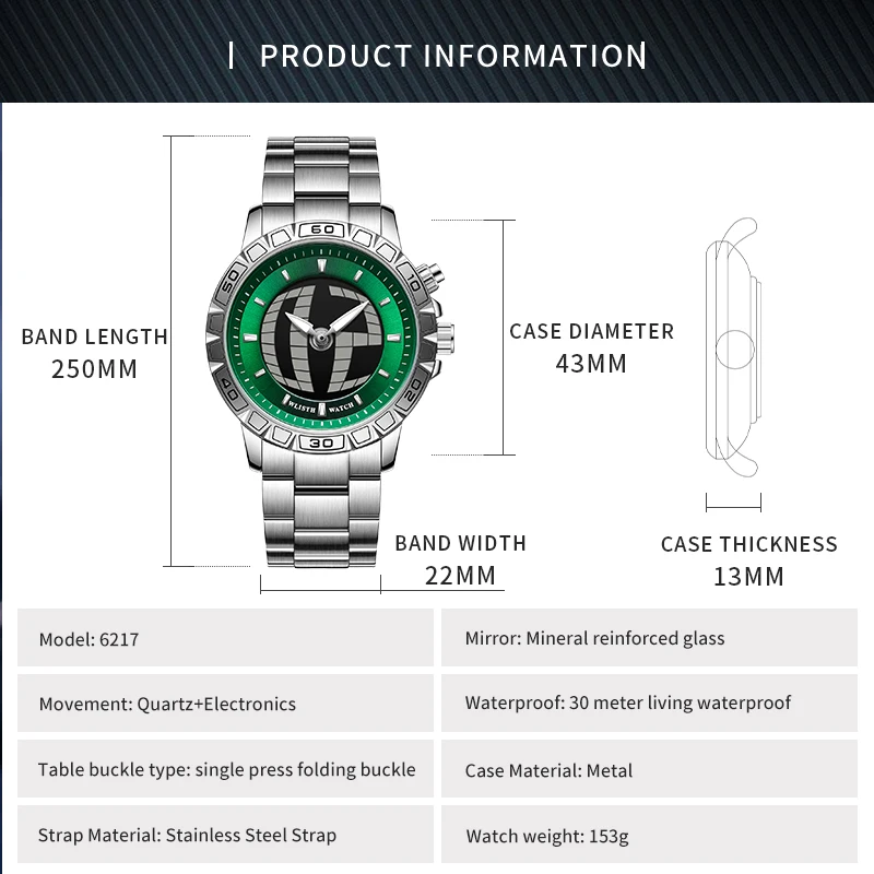Luxury Business Man watch Digital Watch Waterproof Luminous Wristwatch Sport LED Watch Quartz Men Calendar Mens reloj hombre - view 3