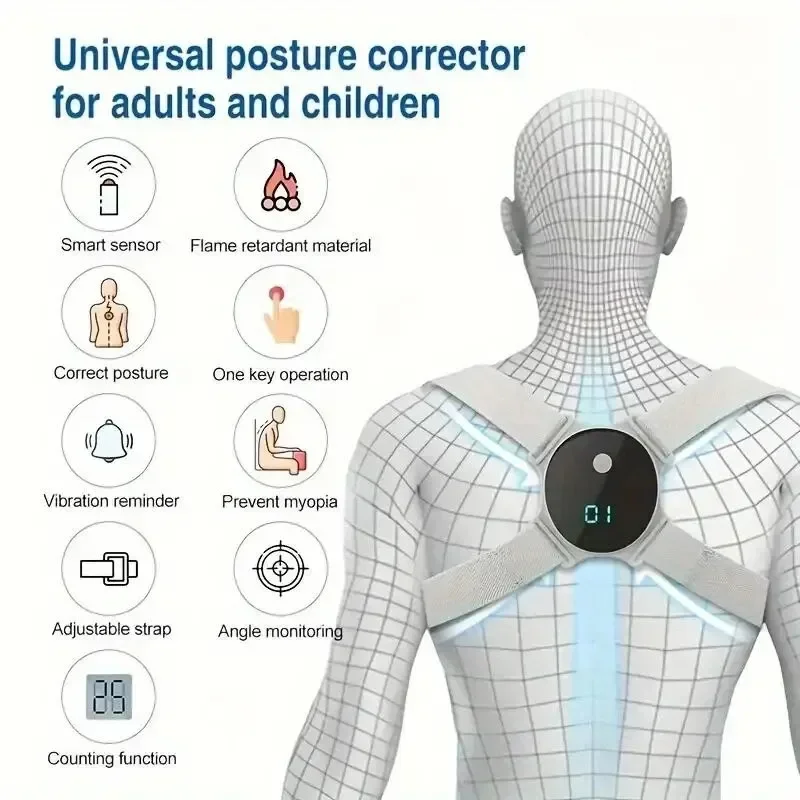 Intelligent Back Posture Correction with Vibration Reminder Invisible Potential Corrector Suitable for Adjustable Brackets