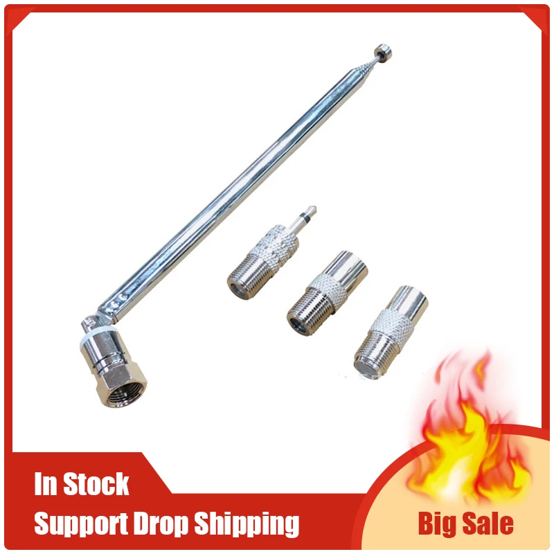 Hot slae เสาอากาศ 3.5 มม.อะแดปเตอร์วิทยุ FM เสาอากาศเปลี่ยน Telescopic สกรู F ประเภทชายปลั๊ก AV สเตอริโอ Receiver