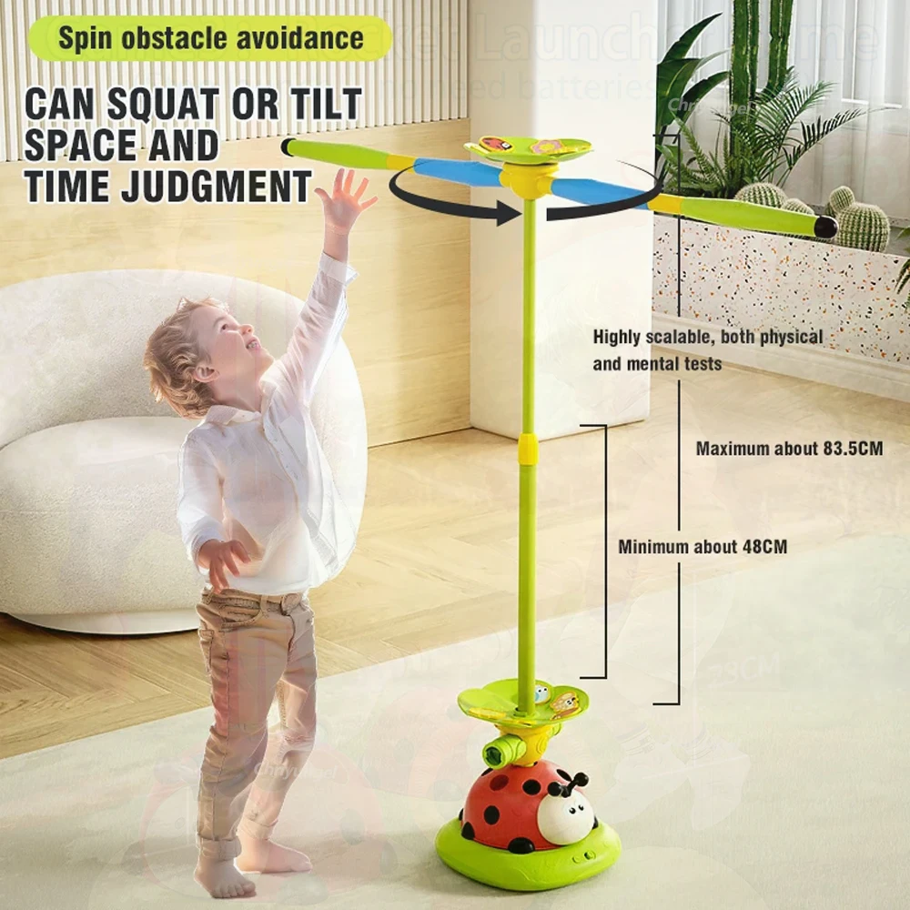 ألعاب القفز الموسيقية الرياضية متعددة الوظائف لعبة حلقة الرمي وقاذفة الرماية للأطفال لعبة تدريب اللياقة البدنية المنزلية في الهواء الطلق