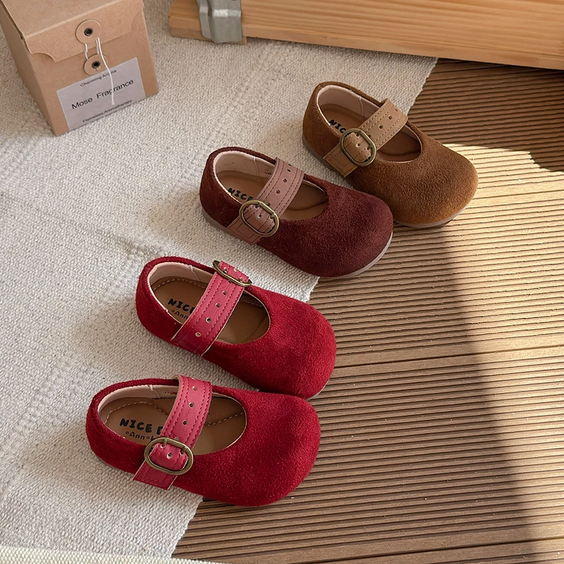 

Spring Autumn New Children Casual Shoes for Girls Fashion Korean Style Soft Bottom Anti-slippery Versatile Princess Shoes 21-30