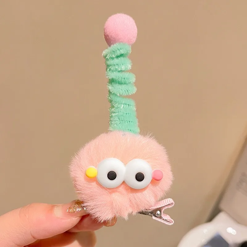 2024 Cute Cartoon Plush Funny Hairpins Children Girls Kid Bangs Hair Clips Pin Barrettes Accessories Hairclip Headwear Headdress