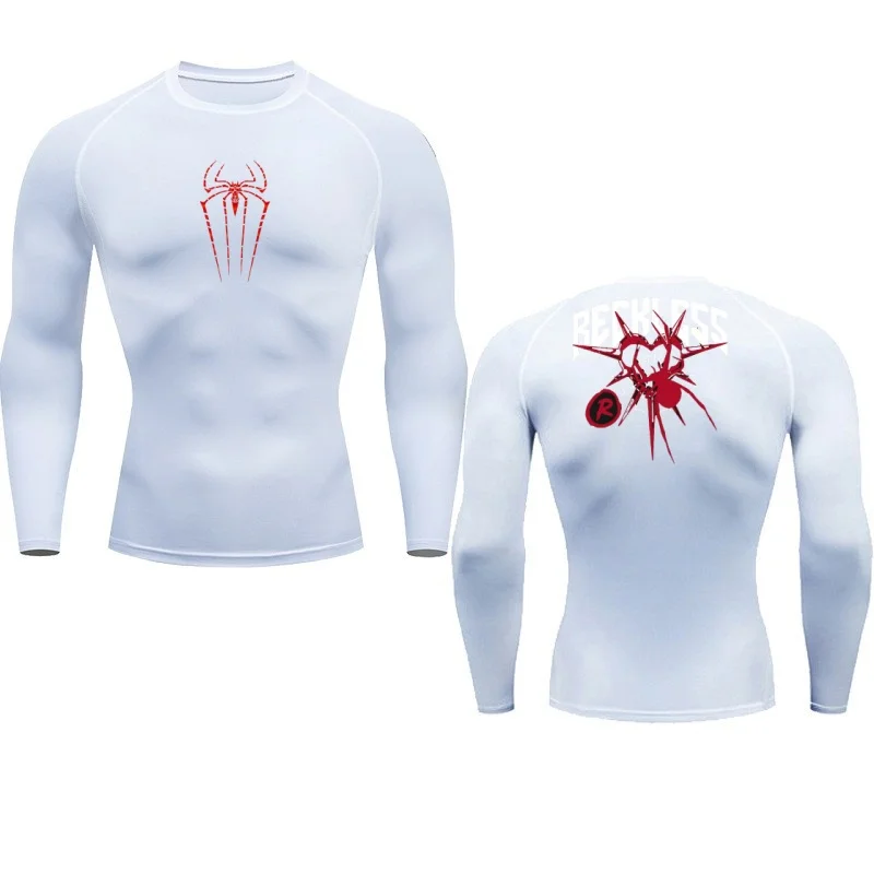 2026   Men's High Elasticity Quick Drying， Fitness T-Shirt Slim Muscle ，Contour Design Front Back Prints Sports Suitable T-Shirt