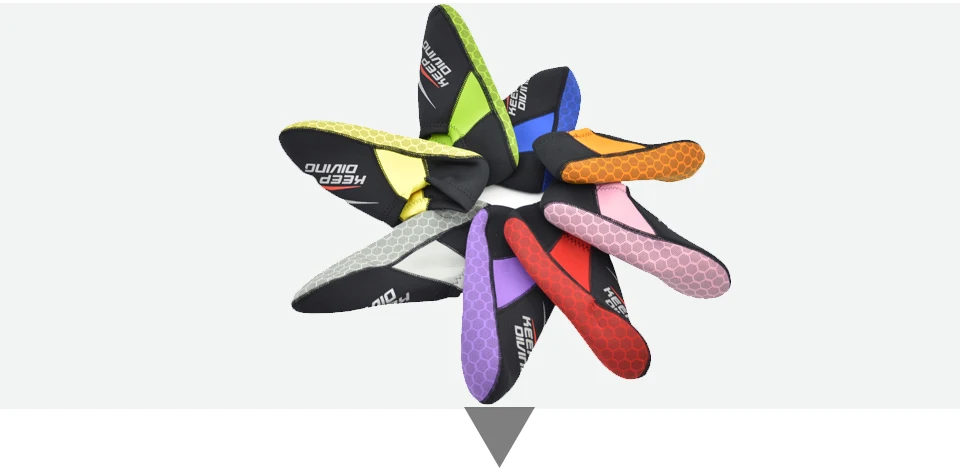 3 mm Neopren bunte Tauchsocken, freche Strandschuhe, Schnorchelausrüstung, Schuhe in Flossen, rutschfeste Heimsocken – Detail 11