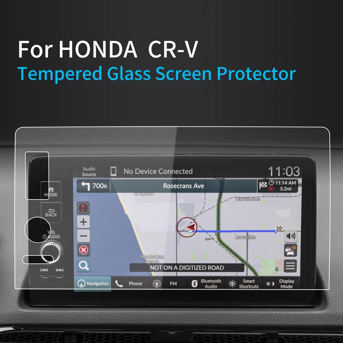 

For Honda CRV Screen Protector 2023 CR-V Central Console Dashboard Tempered Glass Protective Film 2022 Navigator Protection