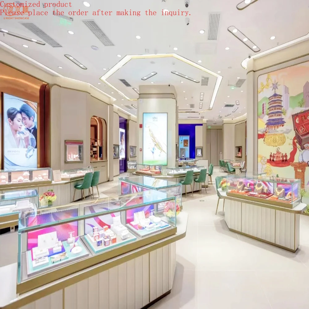 

High-end Custom Jewelry Store Showcases Fine Retail Shop Jewelry Display Cabinets for Sale