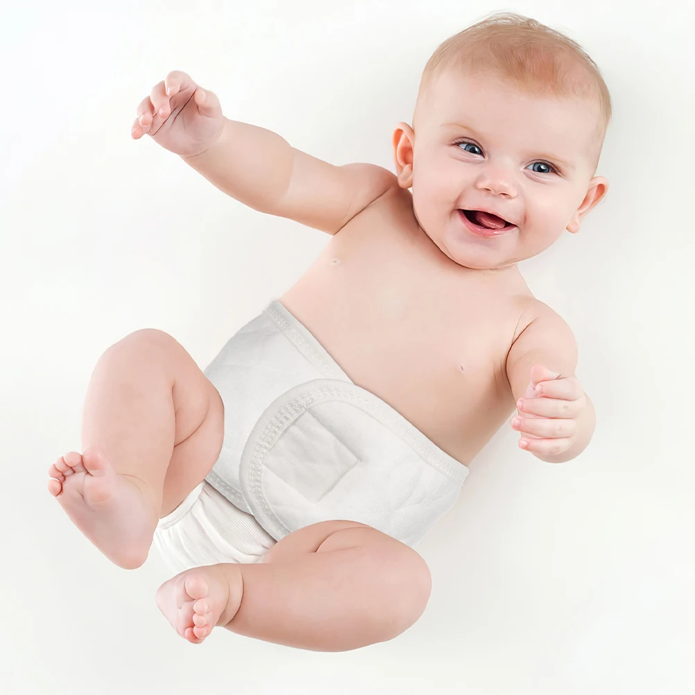 6Pcs Cotton Newborn Baby Belly Band Soft Umbilical Cord Protector Infant Belly Button Guard Umbilical Cord Band
