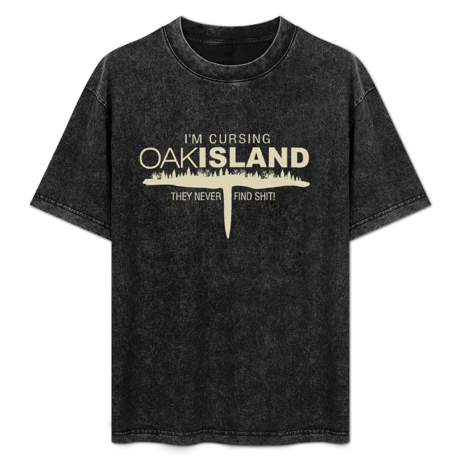 

Cursing Oak Island T-Shirt Summer Print Short Sleeve Tee