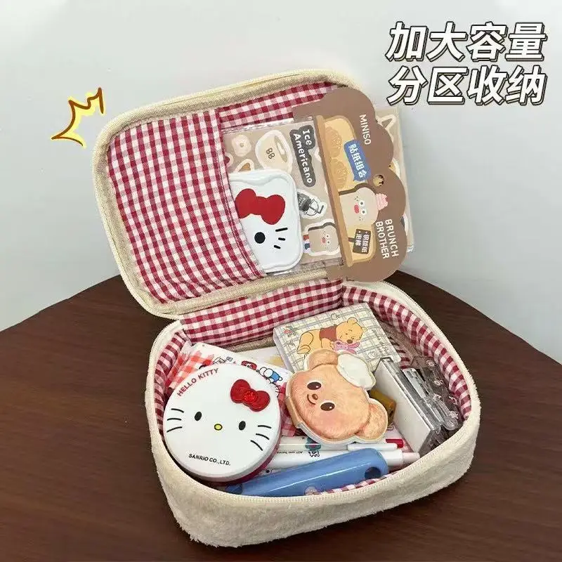 Cute Strawberry Sandwich Storage Premium Three-dimensional Korean Version Ins Cosmetic Bag Storage