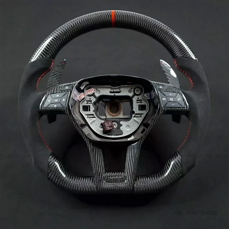 Carbon Fiber LED Steering WheelS Fit For BENZ AMG ACE GLB GLA GLC GL CLS CLA W220 W221 W222 W204 W205 W213 W212 E63 C63S view 4