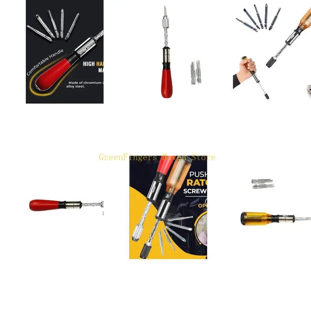 

F68D Push Pull Ratchet Screwdriver Adjustment Spirals Ratchet Semi Automatic