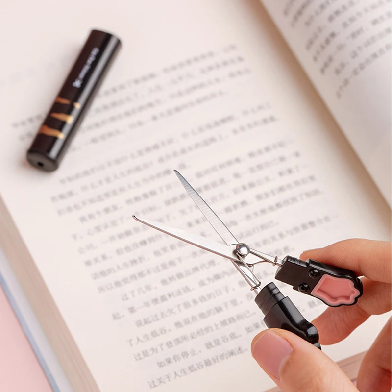 Novelty Cute Multifunctional Stainless Steel Hand Scissors Mini Portable Kawaii Cat Paw Art Scissors School Stationery