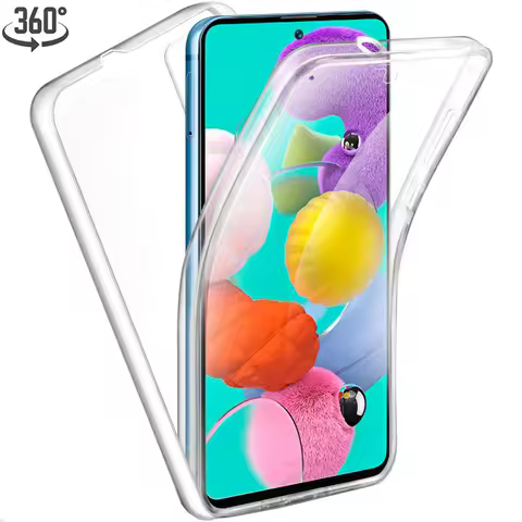 360 Double Silicone Case for Samsung Galaxy S23 Ultra Note 20 S10 S21 FE S22 Plus A55 A54 A52 A15 A34 S24 Full Protection Cover