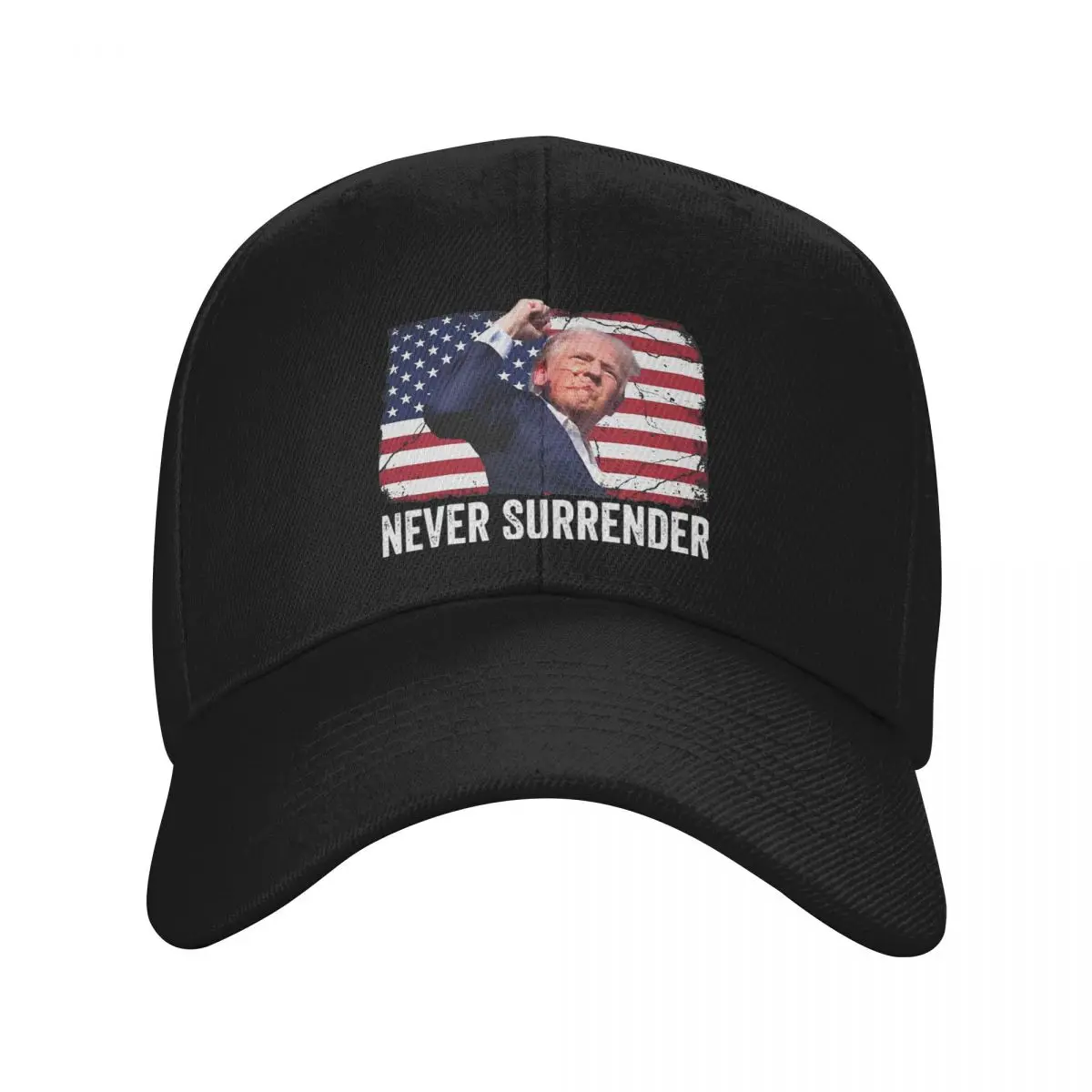 Trump Shot 2024 Rally - Never Surrender Baseball Cap Adult Casual Trucker Worker Cap Hat Adjustable Golf Hats Summer Cap