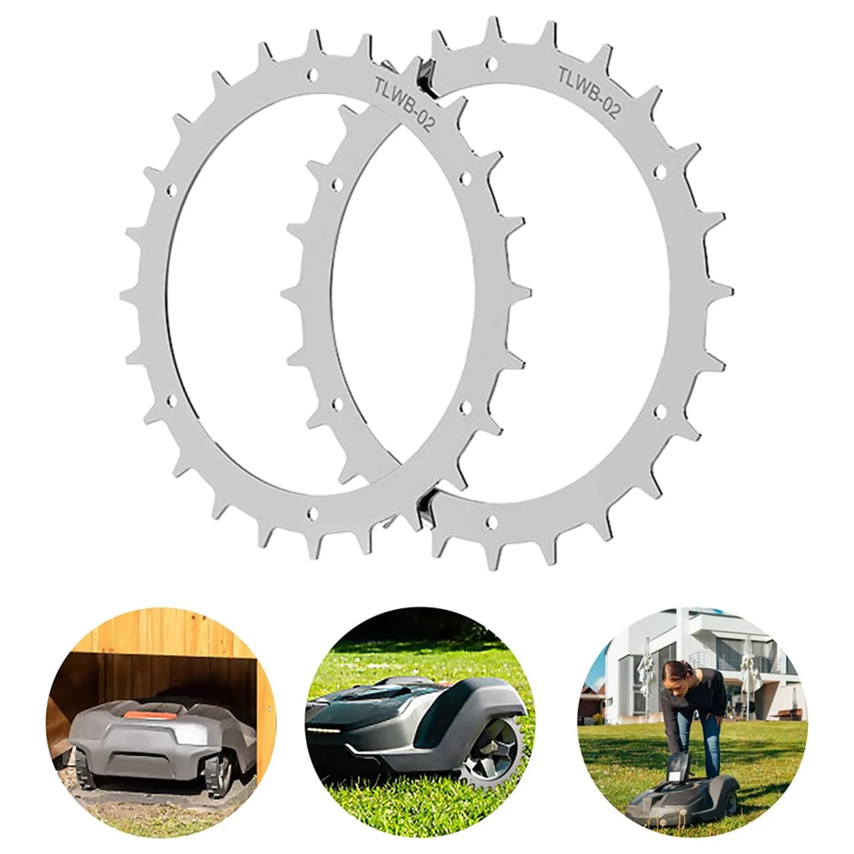 

YYg-oRobotic Mower Traction Improved Auxiliary Wheels for Worx Landroid L Robot Lawn Mower Traction