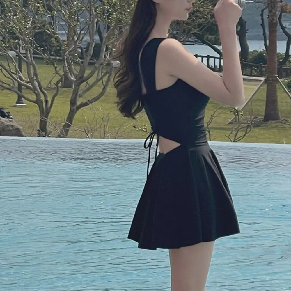 

Bodysuit Padded Conservative Swimsuit Gathered Steel Support Belly Cover Swimsuit Thermal Svelte Design Slimming Swimsuit Beach