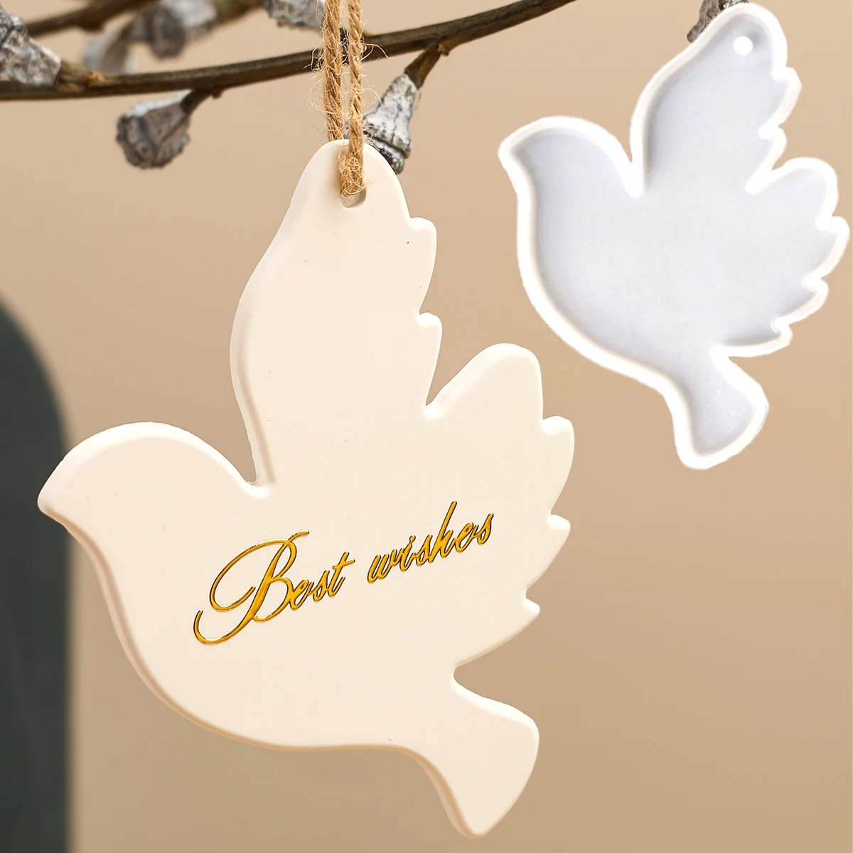 Dove of Dove Pendant Silicone Mold DIY Bird Shape Craft Ornament Making Aromath Gypsum Resin Keychain Jewelry Molds Home Decor