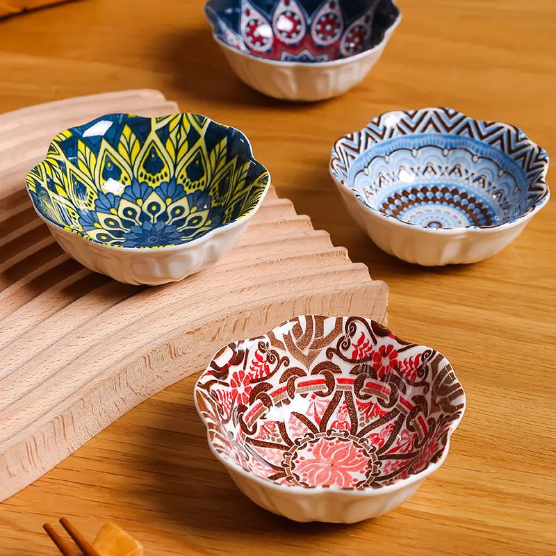 

LMM ceramic household underglaze color, Japanese food dipping seasoning side dishes snack plate