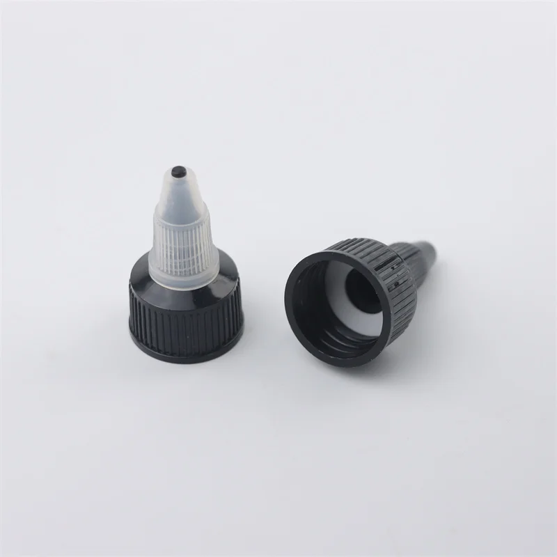 10pcs/lot Factory wholesale black white red 20 410 twist off cap twist top cap for gel bottle 18mm 24mm squeeze bottle