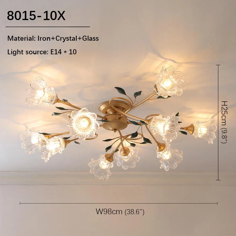 SOFITY  American Pastoral Ceiling Light LED Creativity Flower Living Room Dining Room, Bedroom Home Decoration Lights image 5