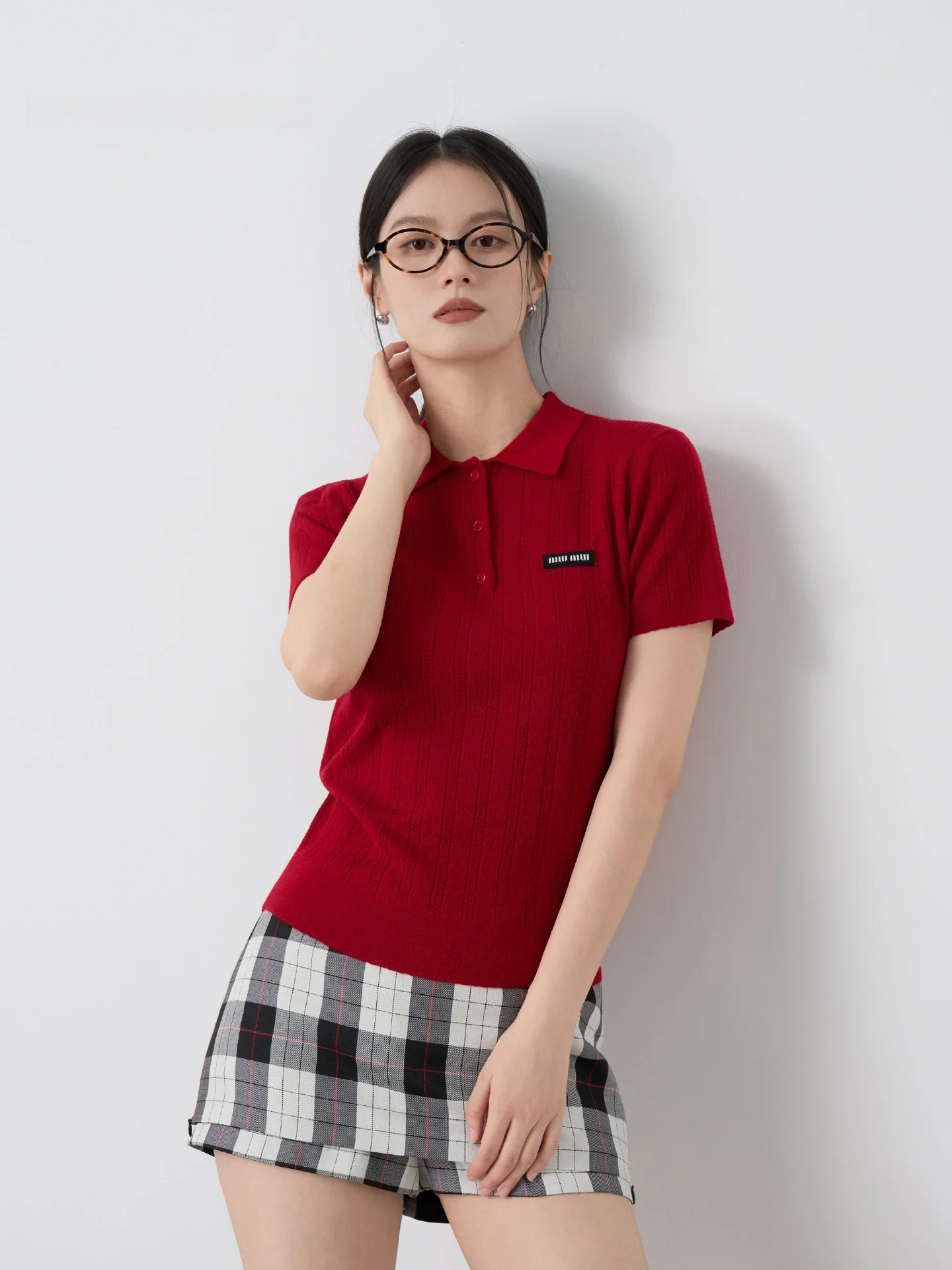 

Faionable ort Sve Ne Top Women's School Sle Moprobably Commute Sle Pure Color Wool Blend Summer T-irt