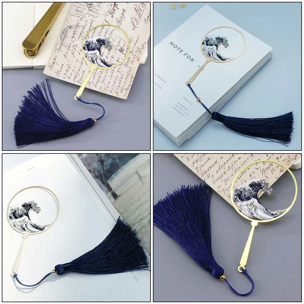 

Wave Modeling Bookmark Ocean Polyester Tassel Hanging Ornament Multipurpose Bookmarks Lover Sea Wave Graduation Gift