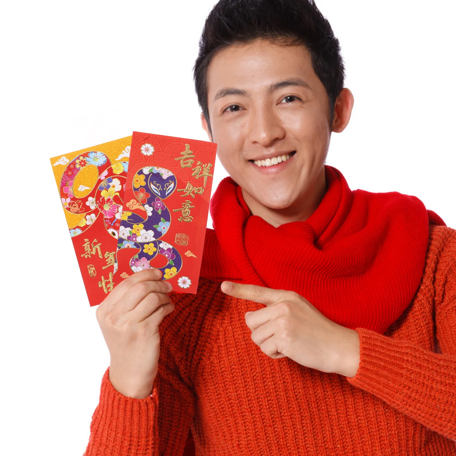 

30 шт., красные конверты в виде змеиного года, бумажные украшения для китайского новогоднего года, свадебные мешочки для денег, весенний фестиваль, денежные пакеты