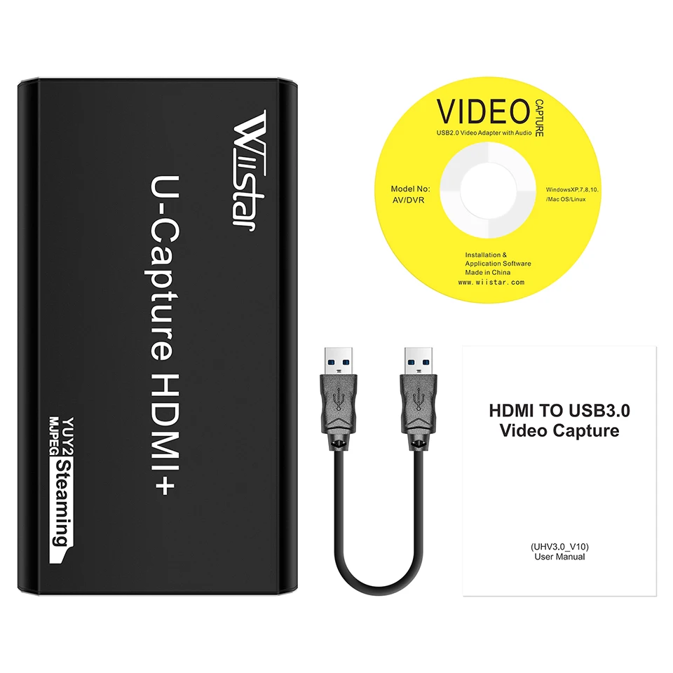 Захват видео. Захват видео «один вход, один выход», захват 4K UHD, сильная совместимость, выход для наушников или динамиков.