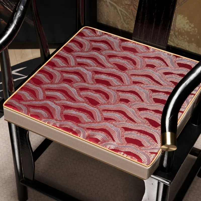 cushion mahogany chair non-slip and wear-resistant non-pilling thickened sponge is not easy to spoil classic jacquard