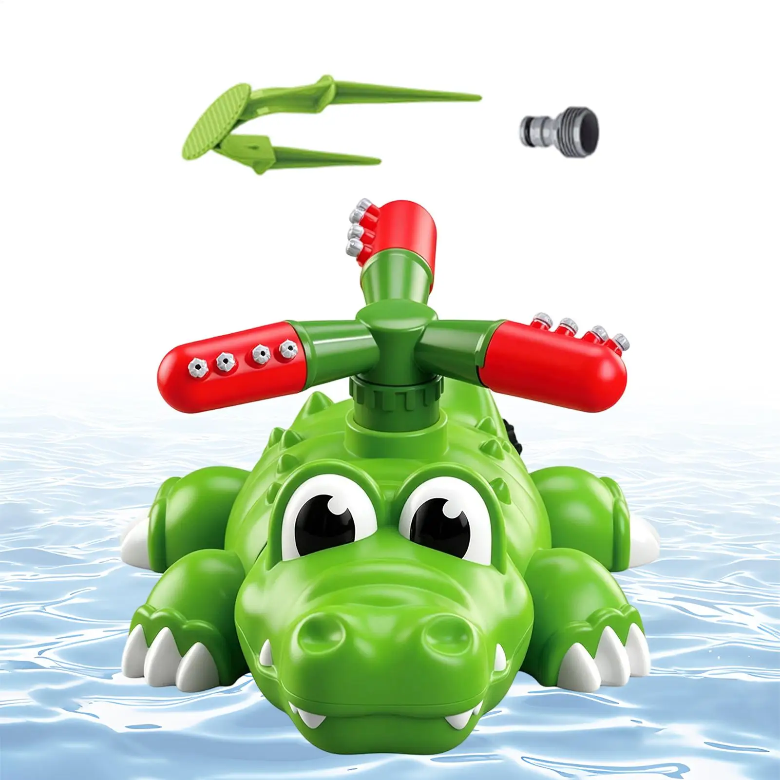 

Water Sprinkler For Kids Cartoon Crocodile Rocket Launch Game Kids Outdoor Sprinkler Toy For Swimming Pool Beach Garden