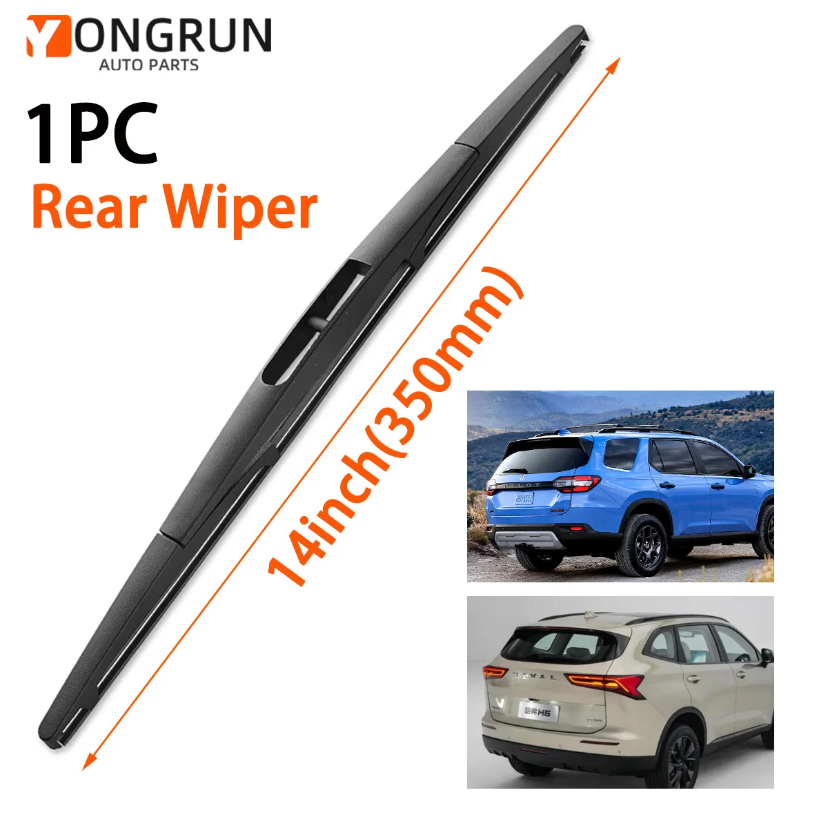 

YONGRUN 14 Inch Rear Wiper Blade Replacement Windshield Car Rear Wiper Honda Pilot Mk3 2016-2019 Infiniti Fx50 Qx70 2011-2013