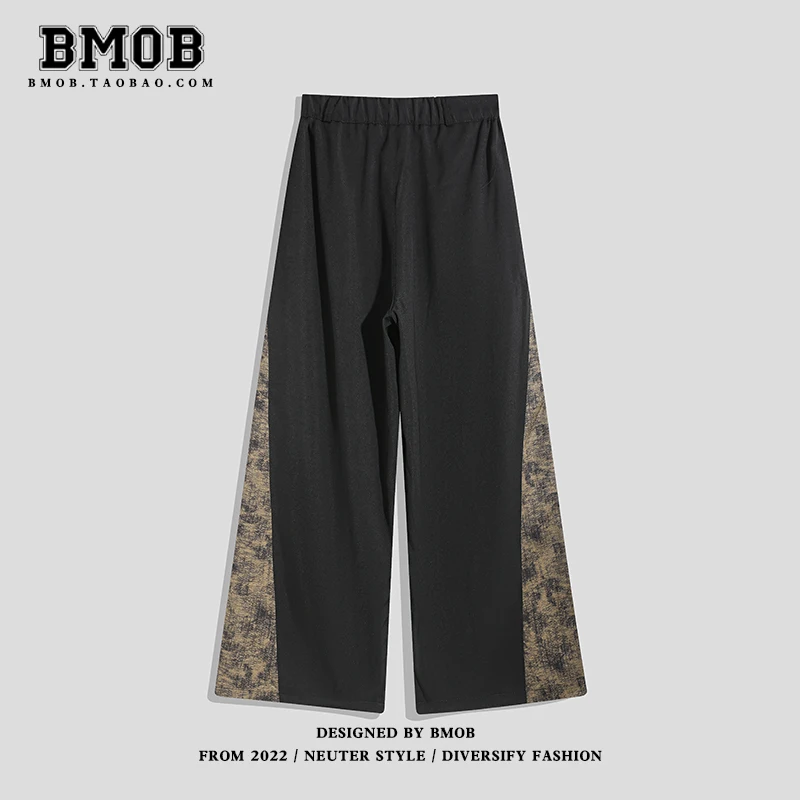 Women's Patchwork Black Pants Harajuku Fashion Aesthetic Pants Retro 2000s Y2k Sweatpants Vintage Wide Leg Trousers Clothes 2025